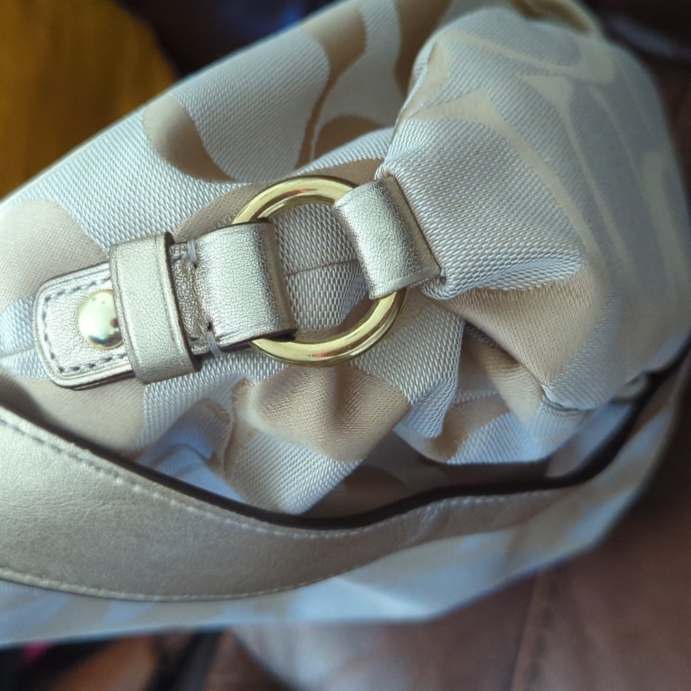 Coach F15067 Soho Signature Crossbody Shoulder Bag Khaki Gold - Picture 12 of 16